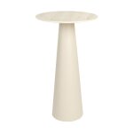 Drawer - table d'appoint ronde effet travertin ø40cm h70cm - beige - joya Drawer - table d'appoint ronde effet travertin ø40cm h70cm - beige - joya