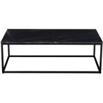 Drawer - table basse en marbre et mtal 120x65cm - noir - saku