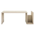 Drawer - table basse avec porte magazines effet travertin - beige - max