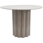 Drawer - table basse ronde en aluminium �64cm - beige - leon