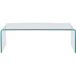 Drawer - table basse en verre l110cm - transparent - nido