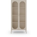 Vaisselier 2 portes en métal h170cm - beige - zio Vaisselier 2 portes en métal h170cm - beige - zio
