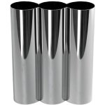Vase en m�tal - chrome - flora