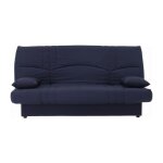 Dream banquette clic clac 3 places - tissu bleu fonce - slyle contemporain - l 190 x p 92 cm Dream banquette clic clac 3 places - tissu bleu fonce - slyle contemporain - l 190 x p 92 cm