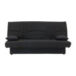 Dream banquette clic clac 3 places - tissu noir - slyle contemporain - l 190 x p 92 cm Dream banquette clic clac 3 places - tissu noir - slyle contemporain - l 190 x p 92 cm