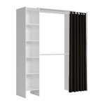 Dressing ouvert avec rideau bastet 10 - blanc