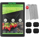 Dripex toile de paillage 2m x 15m avec 50 piquets, g�otextile non tiss� 100 g / m�, anti - mauvaises ...