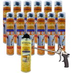 Lot de 12 colles de montage polyurthane + 1 pistolet + 1 nettoyant mousse - mousse polyurthane faiblement ...