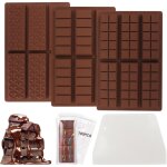 Dubaï lot de 3 moules à chocolat en silicone avec 6 cavités et 100 sachets Dubaï lot de 3 moules à chocolat en silicone avec 6 cavités et 100 sachets