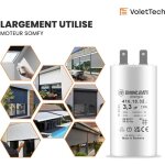 Condensateur 6 uf pour moteur de volet roulant somfy dure de vie 10 000 heures condensateur cylindrique ...