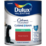 Dulux valentine peinture int�rieure cr�me de couleur cuisine et salle de bain - satin rouge industriel ...