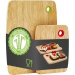 Dunedesign - set de 2 planche  dcouper en bambou avec code couleur - 30x22cm planche en bois