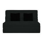 Dunlopillo banquette bz 2 places - noir - reveur Dunlopillo banquette bz 2 places - noir - reveur