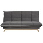 Dunlopillo - banquette clic - clac - 2 / 3 places - tissu gris - 192 x 98 x 92 cm - toundra