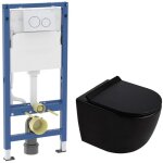 Duofix pack wc b�ti - support 112 cm + wc suspendu sans bride ceramia pixl avec abattant softclose + ...