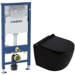 Duofix pack wc b�ti - support + wc suspendu sans bride ceramia pixl avec abattant softclose + plaque ...