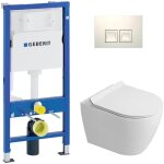 Duofix pack wc b�ti - support up100 + wc suspendu sans bride ceramia avec abattant softclose + plaque ...