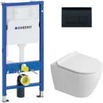 Duofix pack wc b�ti - support up100 + wc suspendu sans bride ceramia avec abattant softclose + plaque ...