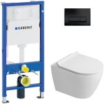 Duofix pack wc b�ti - support up100 + wc suspendu sans bride ceramia avec abattant softclose + plaque ...