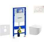 Duofix - set bti - support, cuvette gaia et abattant softclose, plaque de dclenchement sigma01, blanc ...