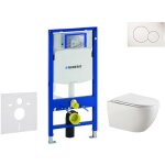 Duofix - set bti - support, cuvette gaia et abattant softclose, plaque de dclenchement sigma01, blanc ...