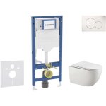 Duofix - set bti - support, cuvette gaia et abattant softclose, plaque de dclenchement sigma01, blanc ...