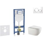 Duofix - set b�ti - support, cuvette gaia et abattant softclose, plaque de d�clenchement sigma20, blanc ...