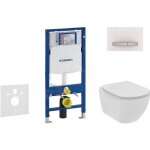 Duofix - set de bti - support, wc suspendu rimless + abattant softclose ideal standard tesi, plaque ...