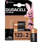 Duracell 123 pile lithium haute puissance 3v, lot de 2 (cr123 / cr123a / cr17345), pour cam�ras arlo, ...