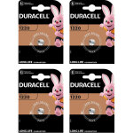 Duracell cr1220 lot de 4 piles bouton lithium 3 v