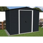 Duramax abri de jardin mtallique alpine 2, 4x1, 8m anthrazitgris, 0, 31 mm paisseur paroi 261, 7 x ...