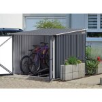 Duramax - garage à vélo 2x2 m gris revêtu par poudre 203 x 202, 1 cm Duramax - garage à vélo 2x2 m gris revêtu par poudre 203 x 202, 1 cm