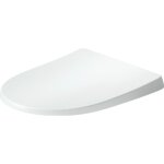 Duravit - abattant wc plastique blanc forme d extra - plat, lunette toilettes universel � frein de chute ...