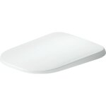 Duravit - abattant wc plastique carr blanc extra - plat, lunette toilettes universel  frein de chute ...