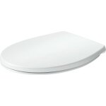 Duravit - abattant wc plastique ovale blanc, lunette toilettes universel  frein de chute / fermeture ...