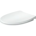 Duravit - abattant wc plastique ovale blanc, lunette toilettes universel  frein de chute / fermeture ...