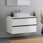 Duravit - meuble mural suspendu mdf de salle de bain design sous - vasque avec 2 tiroirs pour salle de ...