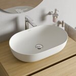 Duravit - vasque / lavabo à poser ovale en fonte minérale 60x40x13, 5cm blanc mat - 60 x 40 x 13, 5 cm ... Duravit - vasque / lavabo à poser ovale en fonte minérale 60x40x13, 5cm blanc mat - 60 x 40 x 13, 5 cm ...