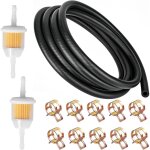 Durite essence  6mm, 2m conduite de carburant, avec 10 colliers de serrage, 2 filtres  carburant, pour ...