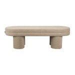 Dutchbone - banc arrondi en tissu l110cm - beige - fern Dutchbone - banc arrondi en tissu l110cm - beige - fern