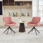Lot de 2 chaises de salle à manger, rembourrées, modernes, pivotantes, amovibles, pour salle à manger, ... Lot de 2 chaises de salle à manger, rembourrées, modernes, pivotantes, amovibles, pour salle à manger, ...
