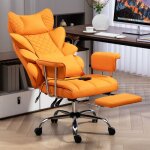 Dyhome - fauteuil de bureau rglable en pu avec tte de massage 3d, 500lbs, avec accoudoirs pais et ...
