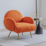 Dyhome fauteuil de loisir moderne fauteuil de loisir simple canap� de loisir orange