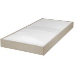 Ebac literie - sommier tapissier 90x200 cm avec renfort lombaire lin - dreamo