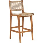 Ebuy24 - chaise haute de jardin 50x45x94 cm en effet rotin et teck - madria Ebuy24 - chaise haute de jardin 50x45x94 cm en effet rotin et teck - madria