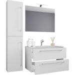 Ebuy24 - meuble bogue, lavage badinos h. 52 x l. 93 x p. 46 cm blanc
