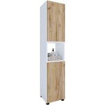 Ebuy24 - mobilier de badge : grande agression flandu h. 153 x l. 31 x p. 30 cm blanc / hong eiche Ebuy24 - mobilier de badge : grande agression flandu h. 153 x l. 31 x p. 30 cm blanc / hong eiche