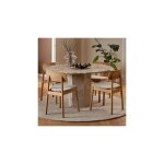 Ebuy24 - table à manger ronde 6 personnes 130x130x75 cm en marbre - nelly Ebuy24 - table à manger ronde 6 personnes 130x130x75 cm en marbre - nelly