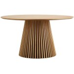 Ebuy24 - table � manger ronde lanza ? �120 ou �140cm - beige - diam�tre 120 cm
