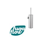 Eccelente acces porte - brosse de toilette - mod�le ferm� - mural - rond - inox bross� - fugaflow
